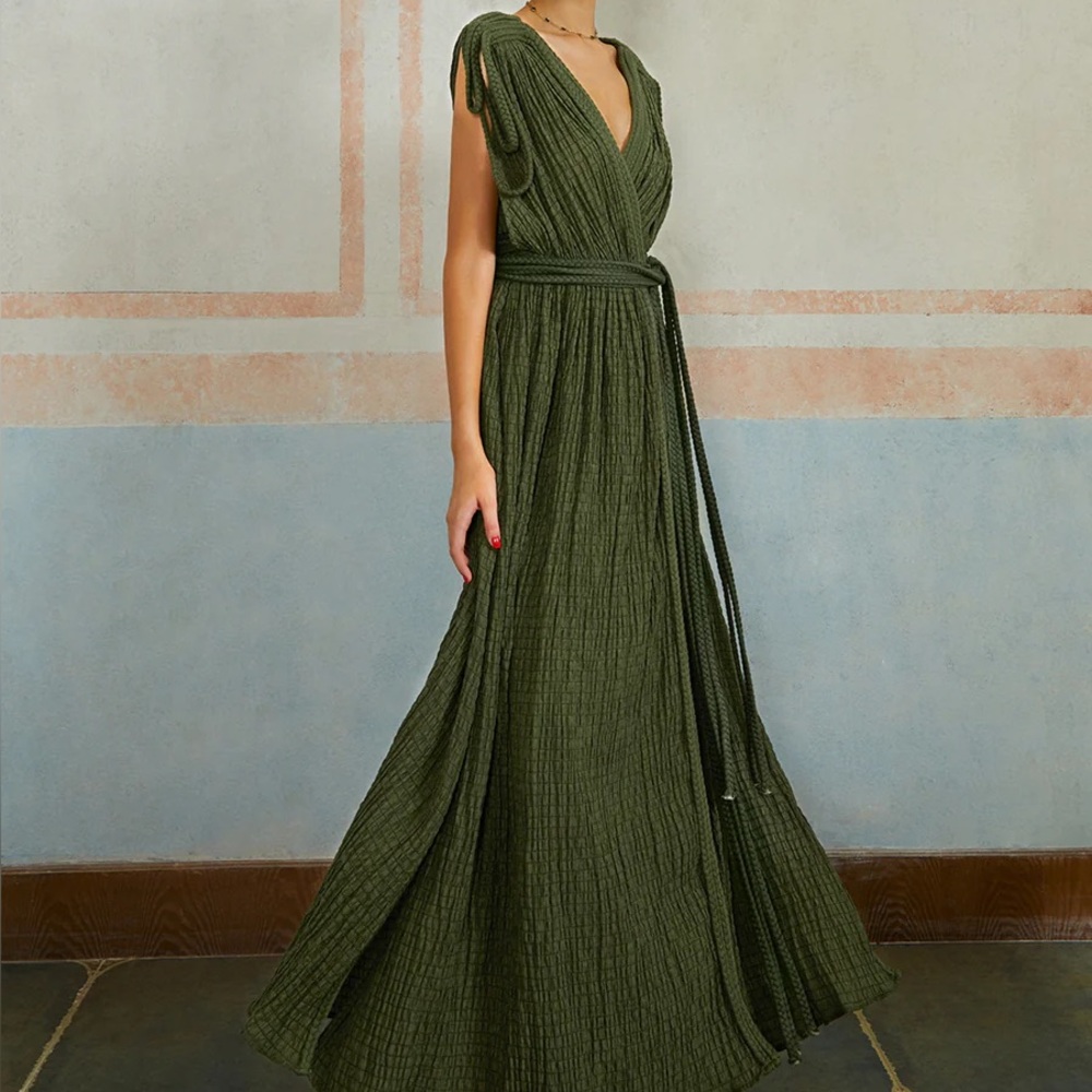 Commense V-Neck Wrap Dress